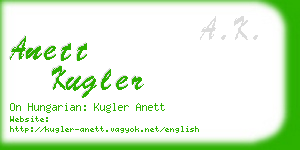 anett kugler business card